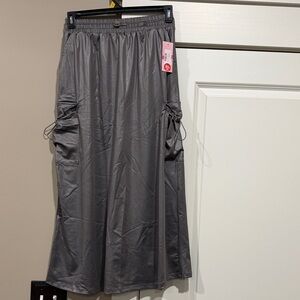 Elegant Women's Gray Maxi Skirt